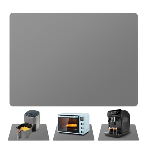 Hitzebeständige Matte 60x40cm für Luftfritteuse,Ohne Falten Große Silikonmatte für Küchenarbeitsplatten, Arbeitsplattenschutz, Rutschfest und Wasserdicht, lebensmittelecht von KitchenRaku