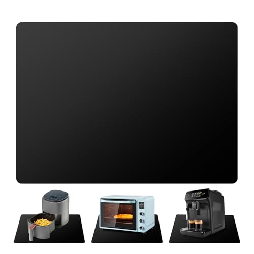 Hitzebeständige Matte 60x40cm für Luftfritteuse,Ohne Falten Große Silikonmatte für Küchenarbeitsplatten, Arbeitsplattenschutz, Rutschfest und Wasserdicht, lebensmittelecht von KitchenRaku
