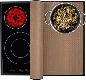 KitchenRaku Feuerfeste Abdeckung für Elektroherd, Ceranfeldschutz, Herdabdeckungsmatte, extrem hitzebeständiger Kratzschutz für Elektroherde (30x40cm) von KitchenRaku