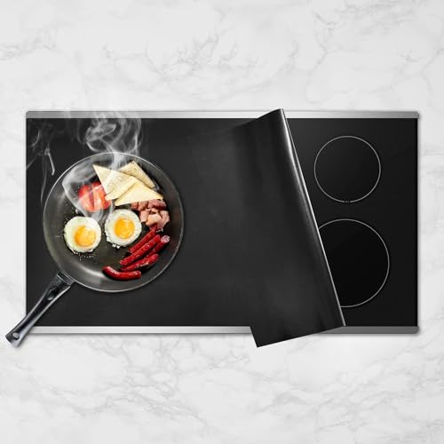 KitchenRaku Große Induktion schutzmatte 52x78cm, Silikon Induktionskochfeld Schutzmatte (magnetisch) Kochfeld-Kratzschutz für Induktionsherd, Multifunktionale Silikonmatten von KitchenRaku