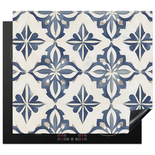 KitchenYeah© Herdabdeckplatte 60x52 cm Einteilig Küche Herdabdeckung Induktionsfeld Ceranfeld Herdabdeckplatten Vinyl Matte Aufrollbar Fliesen - Spanisch - Muster - Keramik von KitchenYeah