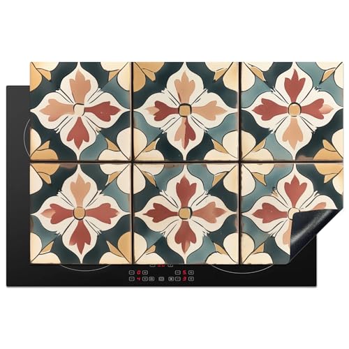 KitchenYeah© Herdabdeckplatte 81x52 cm Einteilig Abdeckplatten Cerankochfeld Abdeckung Ceranfeld Herdplattenabdeckung Induktionsmatte Dekorationen - Fliesen - Spanisch - Vintage von KitchenYeah