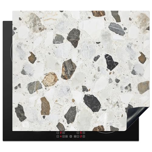 KitchenYeah© Herdabdeckplatte Einteilig 60x52 cm Küche Ceranfeld Abdeckplatte Cerankochfeld Abdeckung Induktionskochfeld Schutzmatte Marmor - Terrazzo - Dekoration - Innenbereich von KitchenYeah