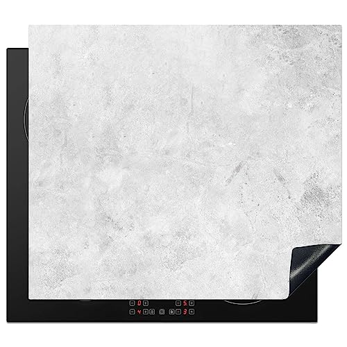 KitchenYeah© Herdabdeckplatte Einteilig Küche Ceranfeld Abdeckplatte Cerankochfeld Abdeckung Induktionskochfeld Schutzmatte Marmor - Design - Grau - Marmoroptik - Moderne - 59x51 cm von KitchenYeah