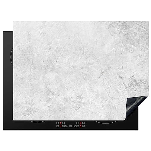 KitchenYeah© Herdabdeckplatte Einteilig Küche Ceranfeld Abdeckplatte Cerankochfeld Abdeckung Induktionskochfeld Schutzmatte Marmor - Design - Grau - Marmoroptik - Moderne - 70x52 cm von KitchenYeah