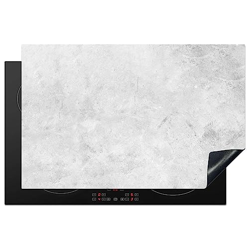 KitchenYeah© Herdabdeckplatte Einteilig Küche Ceranfeld Abdeckplatte Cerankochfeld Abdeckung Induktionskochfeld Schutzmatte Marmor - Design - Grau - Marmoroptik - Moderne - 80x52 cm von KitchenYeah