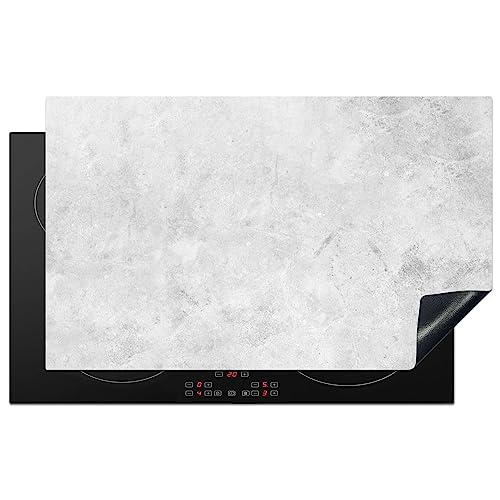 KitchenYeah© Herdabdeckplatte Einteilig Küche Ceranfeld Abdeckplatte Cerankochfeld Abdeckung Induktionskochfeld Schutzmatte Marmor - Design - Grau - Marmoroptik - Moderne - 83x51 cm von KitchenYeah