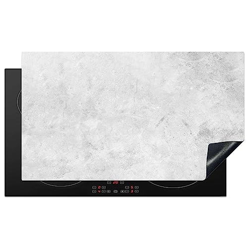 KitchenYeah© Herdabdeckplatte Einteilig Küche Ceranfeld Abdeckplatte Cerankochfeld Abdeckung Induktionskochfeld Schutzmatte Marmor - Design - Grau - Marmoroptik - Moderne - 91.6x52.7 cm von KitchenYeah
