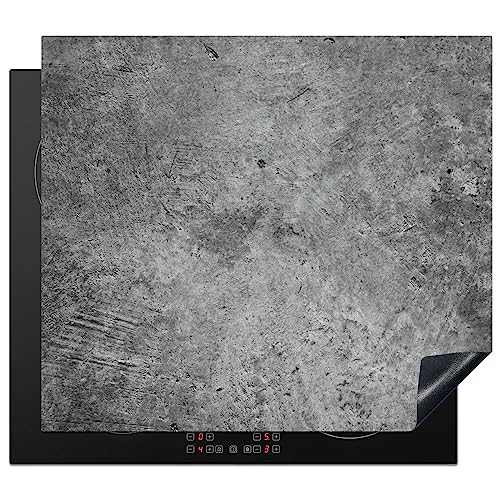 KitchenYeah© Herdabdeckplatte Einteilig Abdeckplatten Cerankochfeld Abdeckung Ceranfeld Herdplattenabdeckung Induktionsmatte Beton - Schiefer - Grau - Design - 59x51 cm von KitchenYeah