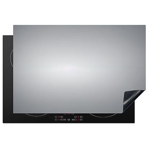 KitchenYeah© Herdabdeckplatte Einteilig Küche Ceranfeld Abdeckplatte Cerankochfeld Abdeckung Induktionskochfeld Schutzmatte Silber - Grau - Metall - Dunkel - 76x51 cm von KitchenYeah