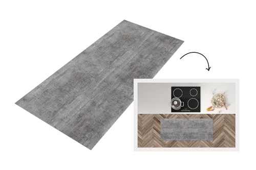 KitchenYeah© Küchenläufer 120x50 cm Antirutschmatte Küche Küchenmatte Kitchen Floor Mat Waschbar rutschfest Küchenbodenmatte Läufer Anti Rutsch Beton - Muster - Antik von KitchenYeah