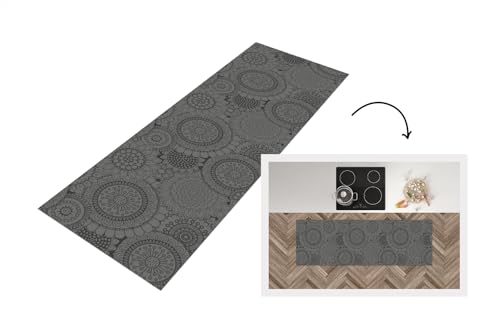 KitchenYeah© Küchenläufer 150x50 cm Anti Rutsch Matte Küche Küchenmatte Boden Kitchen Mat Läufer Waschbar rutschfest Waschbarer Waterproof Design - Bohemian - Sonnenblume von KitchenYeah