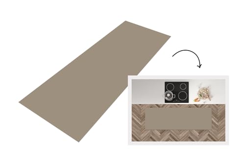 KitchenYeah© Küchenläufer 150x50 cm Anti Rutsch Matte Küche Küchenmatte Boden Kitchen Mat Läufer Waschbar rutschfest Waschbarer Waterproof Innenausstattung - Farben - Beige von KitchenYeah
