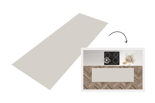 KitchenYeah© Küchenläufer 150x50 cm Antirutschmatte Küche Küchenmatte Kitchen Floor Mat Waschbar rutschfest Küchenbodenmatte Läufer Anti Rutsch Grau - Hell - Herbst von KitchenYeah