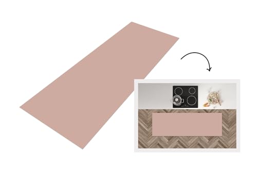 KitchenYeah© Küchenläufer 150x50 cm Antirutschmatte Küche Küchenmatte Kitchen Floor Mat Waschbar rutschfest Küchenbodenmatte Läufer Anti Rutsch Rosa - Palette - Alt - Einfarbig - Altrosa von KitchenYeah