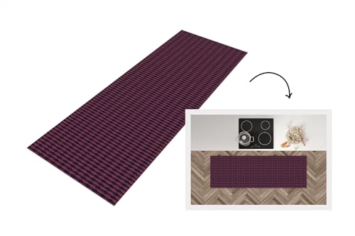 KitchenYeah© Küchenläufer 180x60 cm Anti Rutsch Matte Küche Küchenmatte Boden Kitchen Mat Läufer Waschbar rutschfest Waschbarer Waterproof Muster - Abstrakt - Vintage von KitchenYeah