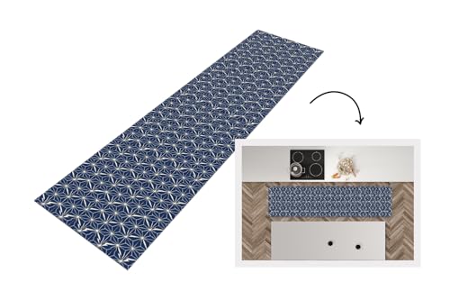 KitchenYeah© Küchenläufer 200x50 cm Anti Rutsch Matte Küche Küchenmatte Boden Kitchen Mat Läufer Waschbar rutschfest Waschbarer Waterproof Formen - Muster - Japanisch von KitchenYeah