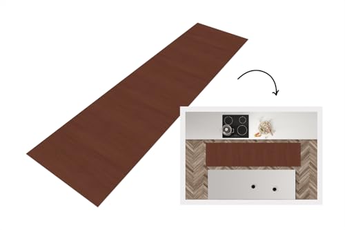 KitchenYeah© Küchenläufer 240x60 cm Anti Rutsch Matte Küche Küchenmatte Boden Kitchen Mat Läufer Waschbar rutschfest Waschbarer Waterproof Holz - Brett - Abstrakt - Muster von KitchenYeah