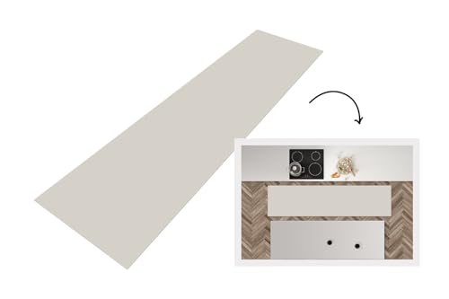 KitchenYeah© Küchenläufer 240x60 cm Antirutschmatte Küche Küchenmatte Kitchen Floor Mat Waschbar rutschfest Küchenbodenmatte Läufer Anti Rutsch Grau - Hell - Herbst von KitchenYeah