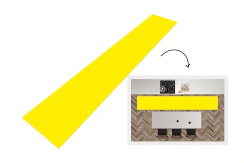 KitchenYeah© Küchenläufer 300x50 cm Anti Rutsch Matte Küche Küchenmatte Boden Kitchen Mat Läufer Waschbar rutschfest Waschbarer Waterproof Gelb - Zitrone - Neon - Farben von KitchenYeah