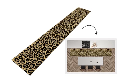KitchenYeah© Küchenläufer 360x60 cm Anti Rutsch Matte Küche Küchenmatte Boden Kitchen Mat Läufer Waschbar rutschfest Waschbarer Waterproof Leopardenmuster – Muster – Leopard von KitchenYeah