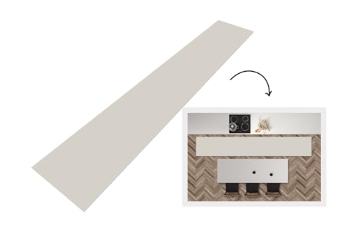 KitchenYeah© Küchenläufer 360x60 cm Antirutschmatte Küche Küchenmatte Kitchen Floor Mat Waschbar rutschfest Küchenbodenmatte Läufer Anti Rutsch Grau - Hell - Herbst von KitchenYeah