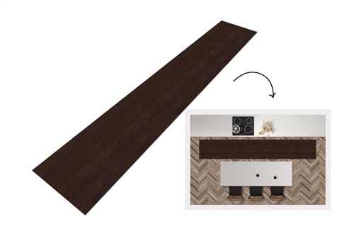 KitchenYeah© Küchenläufer 360x60 cm Antirutschmatte Küche Küchenmatte Kitchen Floor Mat Waschbar rutschfest Küchenbodenmatte Läufer Anti Rutsch Muster - Hartholz - Brett von KitchenYeah
