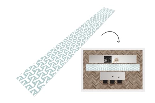 KitchenYeah© Küchenläufer 400x50 cm Anti Rutsch Matte Küche Küchenmatte Boden Kitchen Mat Läufer Waschbar rutschfest Waschbarer Waterproof Design - Linie - Muster von KitchenYeah