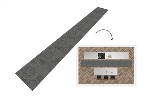 KitchenYeah© Küchenläufer 480x60 cm Anti Rutsch Matte Küche Küchenmatte Boden Kitchen Mat Läufer Waschbar rutschfest Waschbarer Waterproof Design - Bohemian - Sonnenblume von KitchenYeah