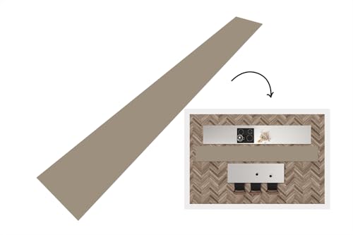 KitchenYeah© Küchenläufer 480x60 cm Anti Rutsch Matte Küche Küchenmatte Boden Kitchen Mat Läufer Waschbar rutschfest Waschbarer Waterproof Innenausstattung - Farben - Beige von KitchenYeah