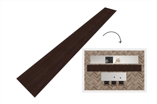 KitchenYeah© Küchenläufer 480x60 cm Antirutschmatte Küche Küchenmatte Kitchen Floor Mat Waschbar rutschfest Küchenbodenmatte Läufer Anti Rutsch Muster - Hartholz - Brett von KitchenYeah