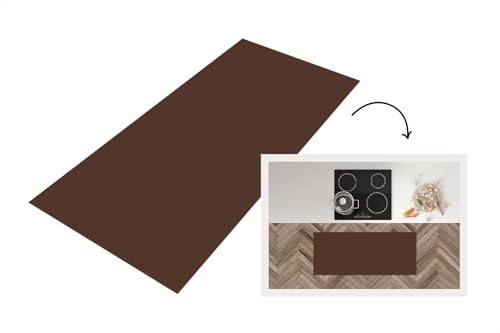 KitchenYeah© Läufer Küche 120x50 cm Küchenläufer Küchenmatte Waschbar rutschfest Kitchen Runner Antirutschmatten Matt Floor Waterproof Küchen Braun - Dunkel - Farben von KitchenYeah
