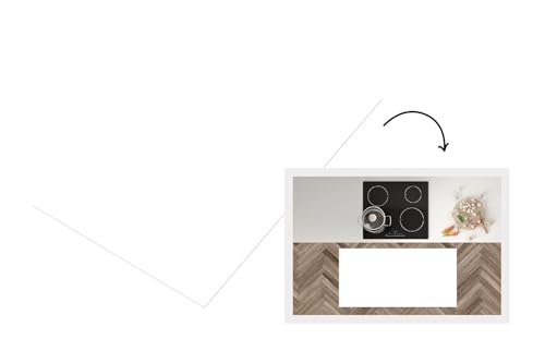KitchenYeah© Läufer Küche 120x60 cm Küchenläufer Küchenmatte Waschbar rutschfest Kitchen Runner Antirutschmatten Matt Floor Waterproof Küchen Weiß - Farben - Neutral von KitchenYeah