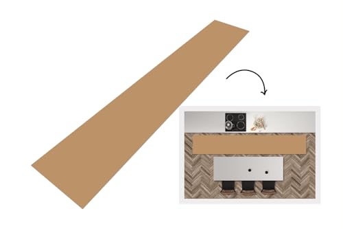 KitchenYeah© Läufer Küche 360x60 cm Küchenläufer Küchenmatte Waschbar rutschfest Kitchen Runner Antirutschmatten Matt Floor Waterproof Küchen Braun - Einfarbig von KitchenYeah