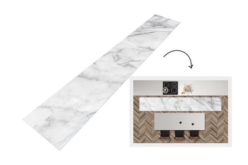KitchenYeah© Läufer Küche 360x60 cm Küchenläufer Küchenmatte Waschbar rutschfest Kitchen Runner Antirutschmatten Matt Floor Waterproof Küchen Marmor - Stein - Muster von KitchenYeah