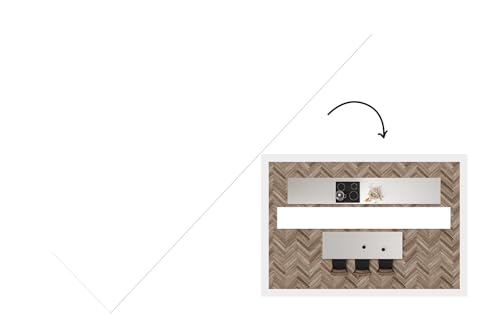 KitchenYeah© Läufer Küche 480x60 cm Küchenläufer Küchenmatte Waschbar rutschfest Kitchen Runner Antirutschmatten Matt Floor Waterproof Küchen Weiß - Farben - Neutral von KitchenYeah