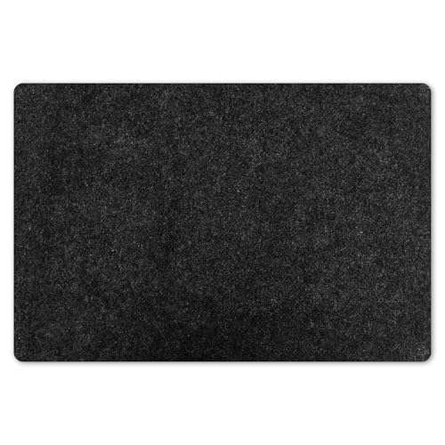 KitchenYeah© Platzsets Abwaschbar 6-Teilig 45x30 cm Tischsets Platzdeckchen Platzset Unterlage Tischset Esstisch Edle Tischunterlage Placemat Granit - Schwarz - Granitstruktur - Dunkel von KitchenYeah