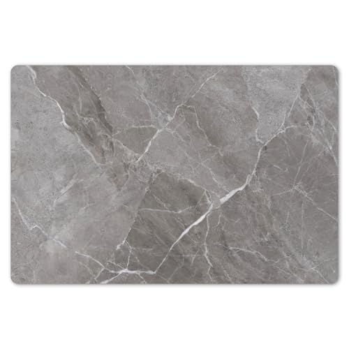 KitchenYeah© Platzsets Abwaschbar 6-Teilig 45x30 cm Tischsets Platzdeckchen rutschfeste Platzset Unterlage Tisch Set Esstisch Modern Placemats Marmor - Grau von KitchenYeah