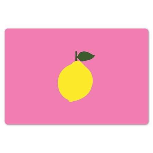 KitchenYeah© Platzsets Abwaschbare Placemats Set 6 45x30 cm Tischsets Platzdeckchen Platzset Tischset Esstisch Telleruntersetzer Waschbar Zitrone - Gelb - Frisch von KitchenYeah