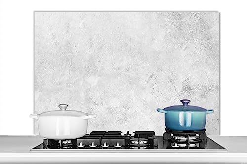 KitchenYeah© Spritzschutz Küchenrückwand Küche Deko Aluminium Platte Wandschutz Herd Spritzschutz WandverkleidungMarmor - Design - Grau - Marmoroptik - 100x65 cm von KitchenYeah