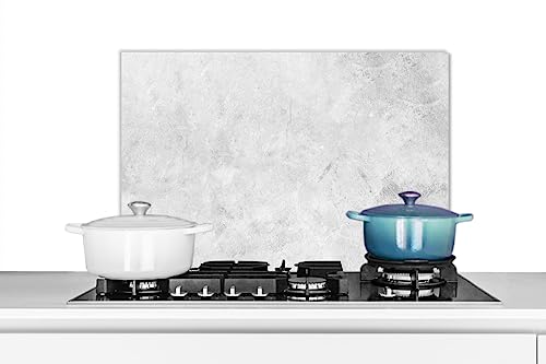 KitchenYeah© Spritzschutz Küchenrückwand Küche Deko Aluminium Platte Wandschutz Herd Spritzschutz WandverkleidungMarmor - Design - Grau - Marmoroptik - 70x50 cm von KitchenYeah
