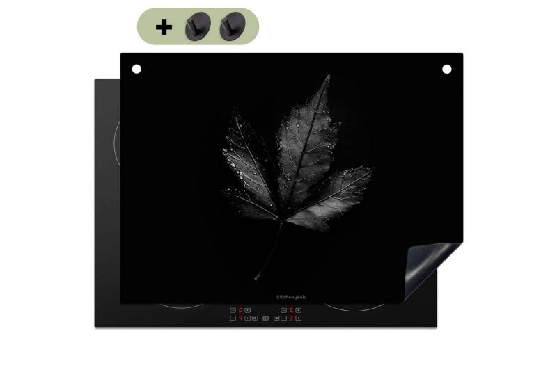 KitchenYeah Küchenrückwand Schwarz - Klinge, (1-tlg), Herdplattenabdeckung für Ceranfeld, Spritzschutz Küche, 70x50 cm von KitchenYeah