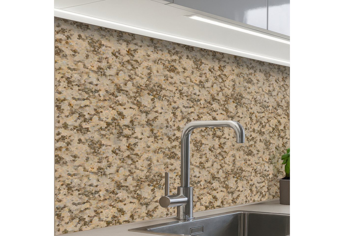 KitchenYeah Küchenrückwand selbstklebend Braun - Grau - Gemustert, (1-tlg), Spritzschutz, Küche, Rückwand, Küchenwand, Küchenfront, 80x60 cm von KitchenYeah