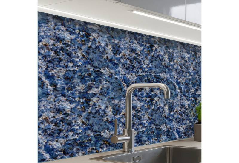KitchenYeah Küchenrückwand selbstklebend Granit - Blau - Kühl, (1-tlg), Spritzschutz, Küche, Rückwand, Küchenwand, Küchenfront, 80x60 cm von KitchenYeah