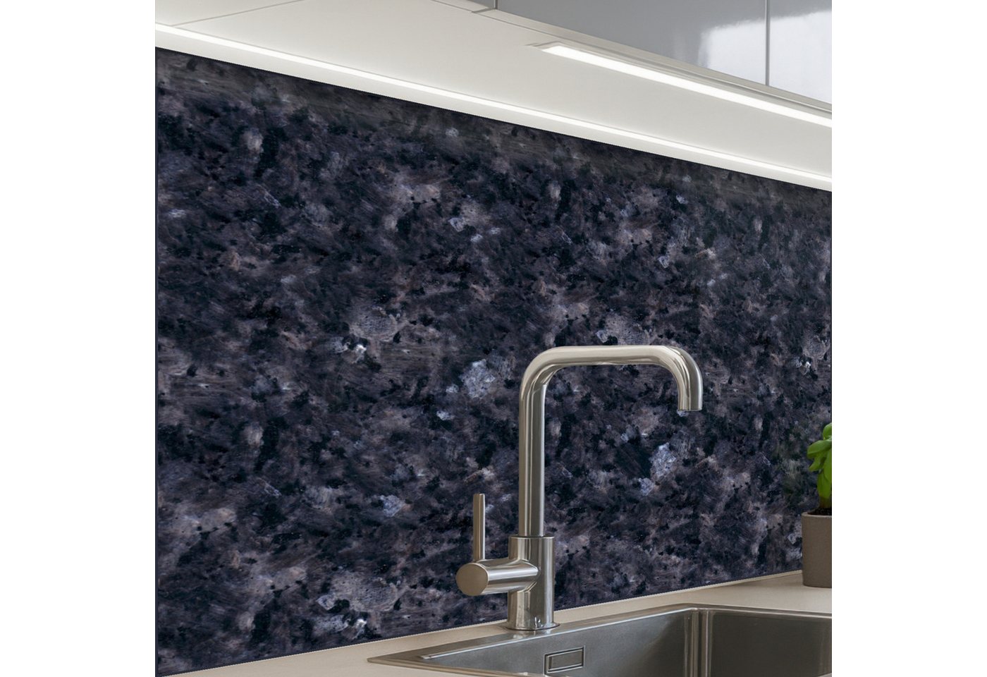 KitchenYeah Küchenrückwand selbstklebend Grau - Schwarz - Gemustert, (1-tlg), Spritzschutz, Küche, Rückwand, Küchenwand, Küchenfront, 80x60 cm von KitchenYeah