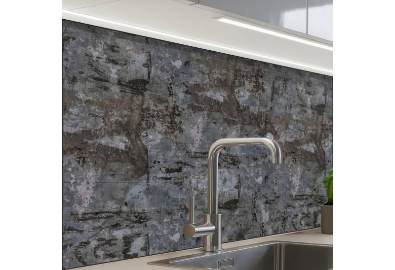 KitchenYeah Küchenrückwand selbstklebend Grau - Schwarz - Wand, (1-tlg), Spritzschutz, Küche, Rückwand, Küchenwand, Küchenfront, 80x60 cm von KitchenYeah
