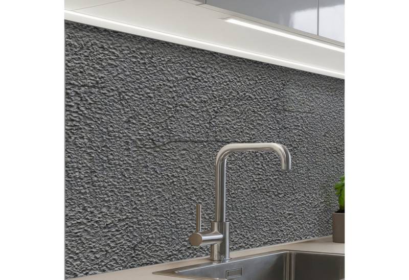 KitchenYeah Küchenrückwand selbstklebend Grau - Wand - Risse, (1-tlg), Spritzschutz, Küche, Rückwand, Küchenwand, Küchenfront, 80x60 cm von KitchenYeah