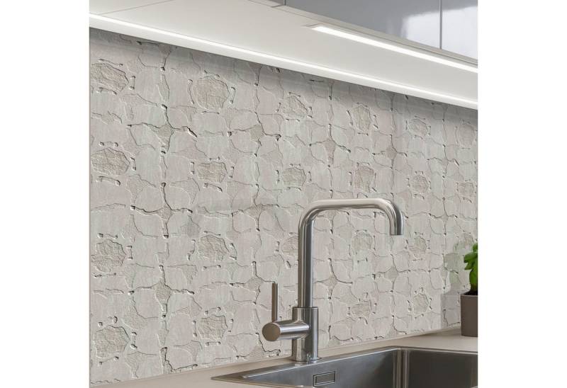 KitchenYeah Küchenrückwand selbstklebend Muster - Stein - Grau, (1-tlg), Spritzschutz, Küche, Rückwand, Küchenwand, Küchenfront, 80x60 cm von KitchenYeah