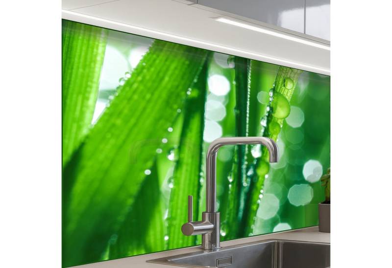 KitchenYeah Küchenrückwand selbstklebend Natur - Gras - Grün, (1-tlg), Spritzschutz, Küche, Rückwand, Küchenwand, Küchenfront, 80x60 cm von KitchenYeah