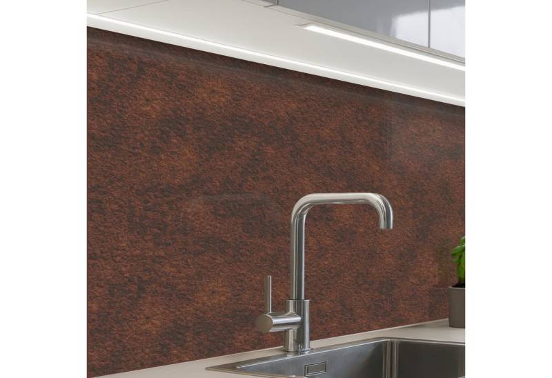 KitchenYeah Küchenrückwand selbstklebend Rost - Braun - Rot, (1-tlg), Spritzschutz, Küche, Rückwand, Küchenwand, Küchenfront, 80x60 cm von KitchenYeah